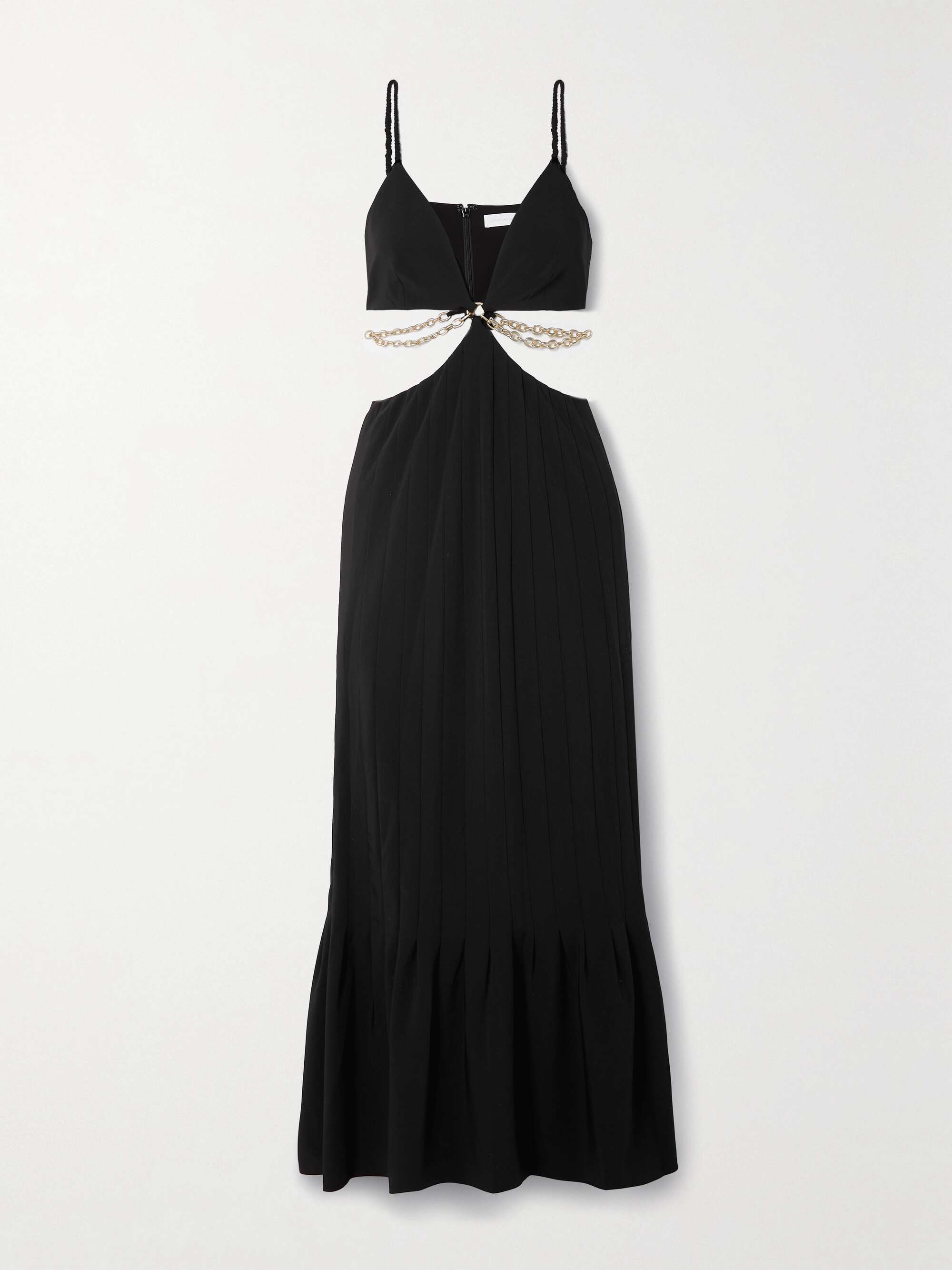 chain black dress