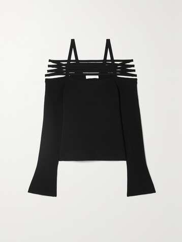 JONATHAN SIMKHAI Sarah cold-shoulder cutout stretch-knit top
