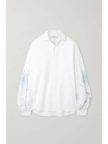 RUE MARISCAL Embroidered cotton blouse