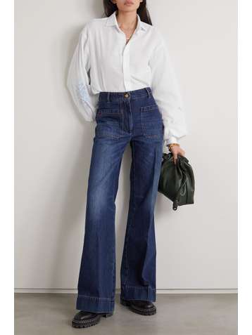 RUE MARISCAL Embroidered cotton blouse