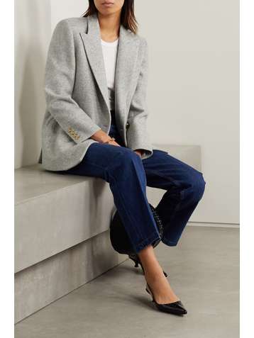 BLAZÉ MILANO Lady Anne Everyday double-breasted herringbone wool blazer