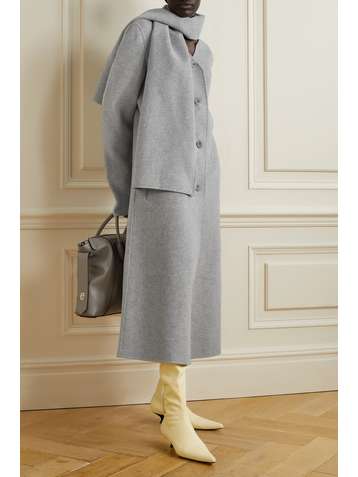 TOVE Mio scarf-detailed wool coat