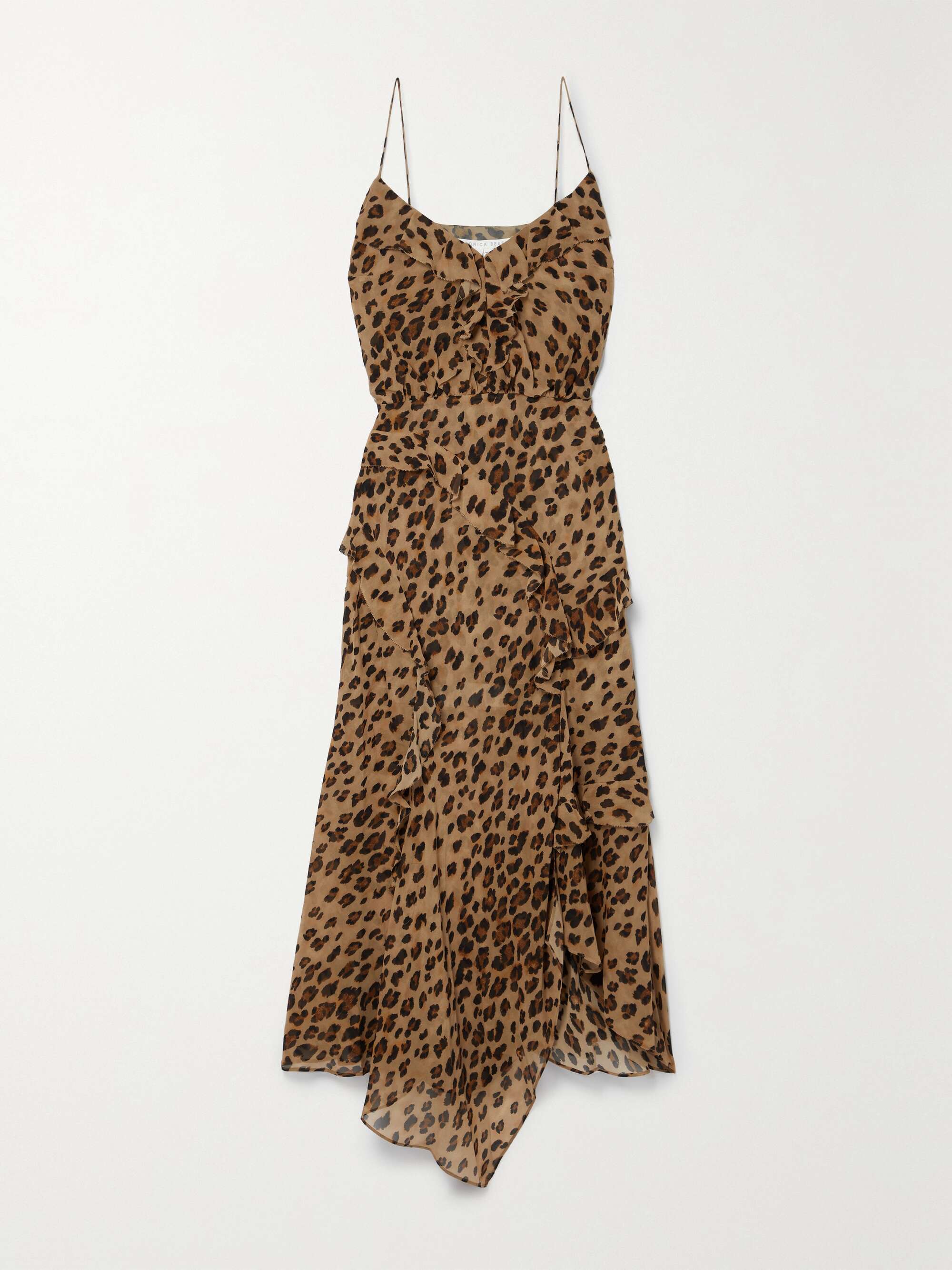 Leopard print Avenel asymmetric ruffled 