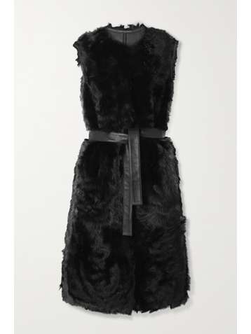 YVES SALOMON Belted shearling vest