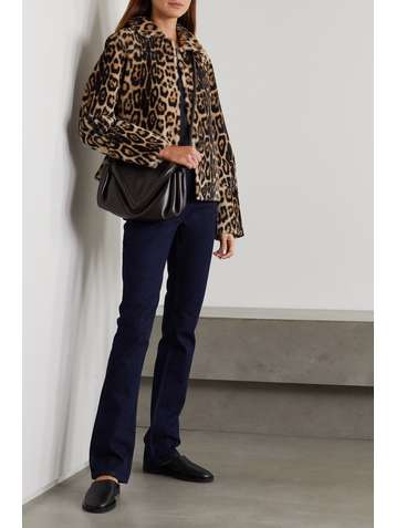YVES SALOMON Reversible leopard-print shearling jacket