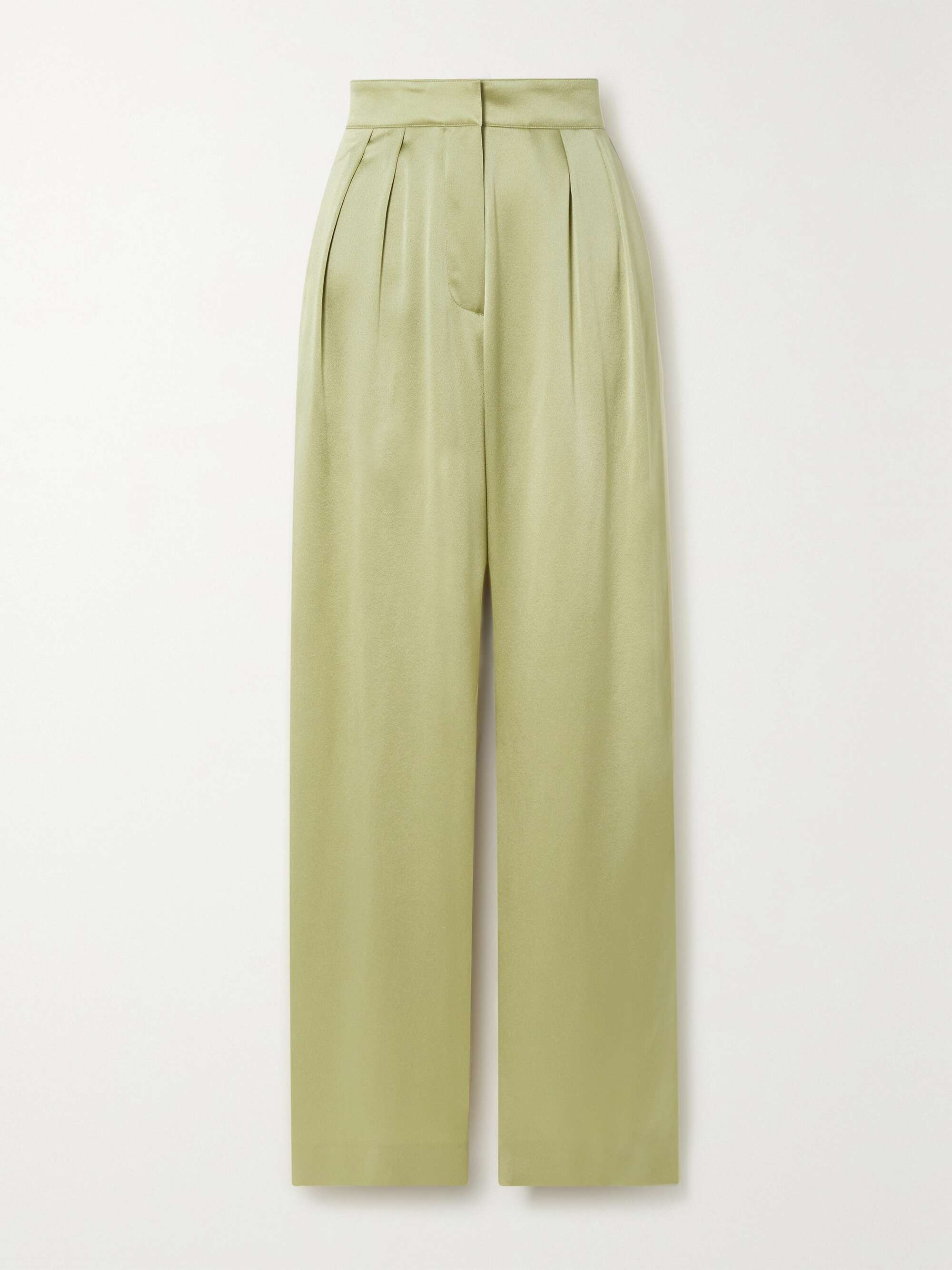 Ines silk-satin wide-leg pants