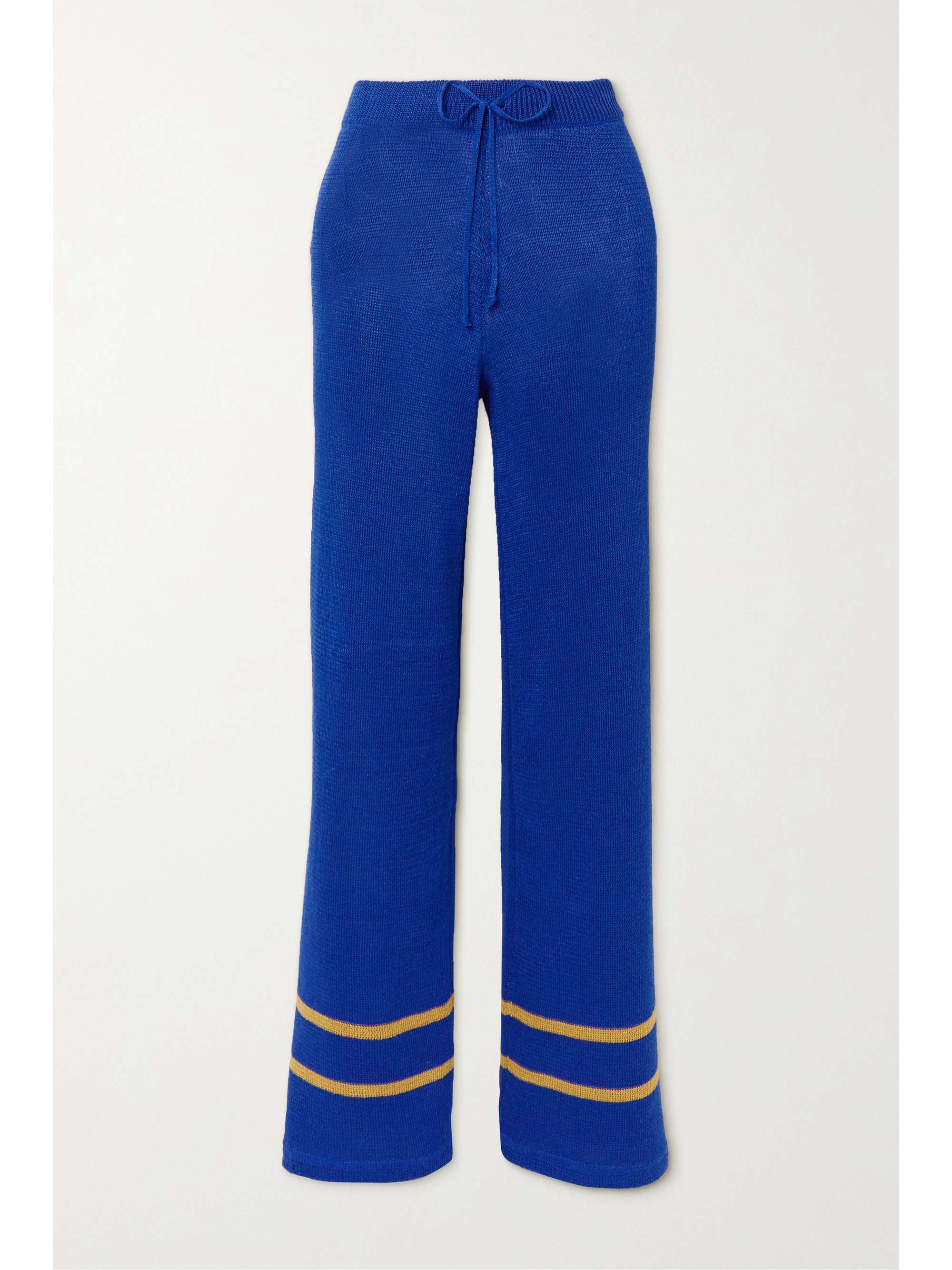 Marni - Striped Organic Linen Wide-Leg Pants - Blue - IT38 - Net A Porter