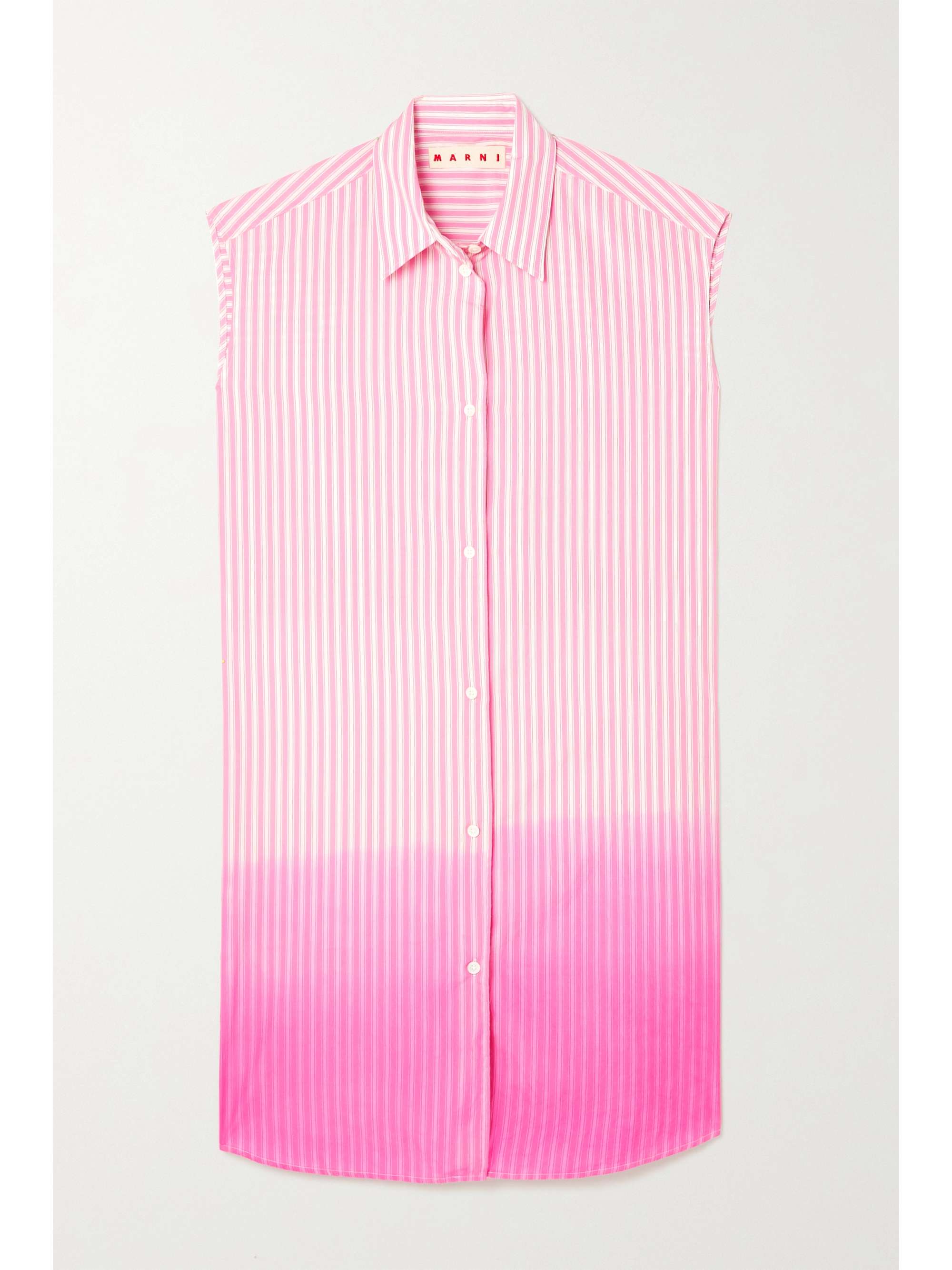Pink Asymmetric striped dégradé cotton 