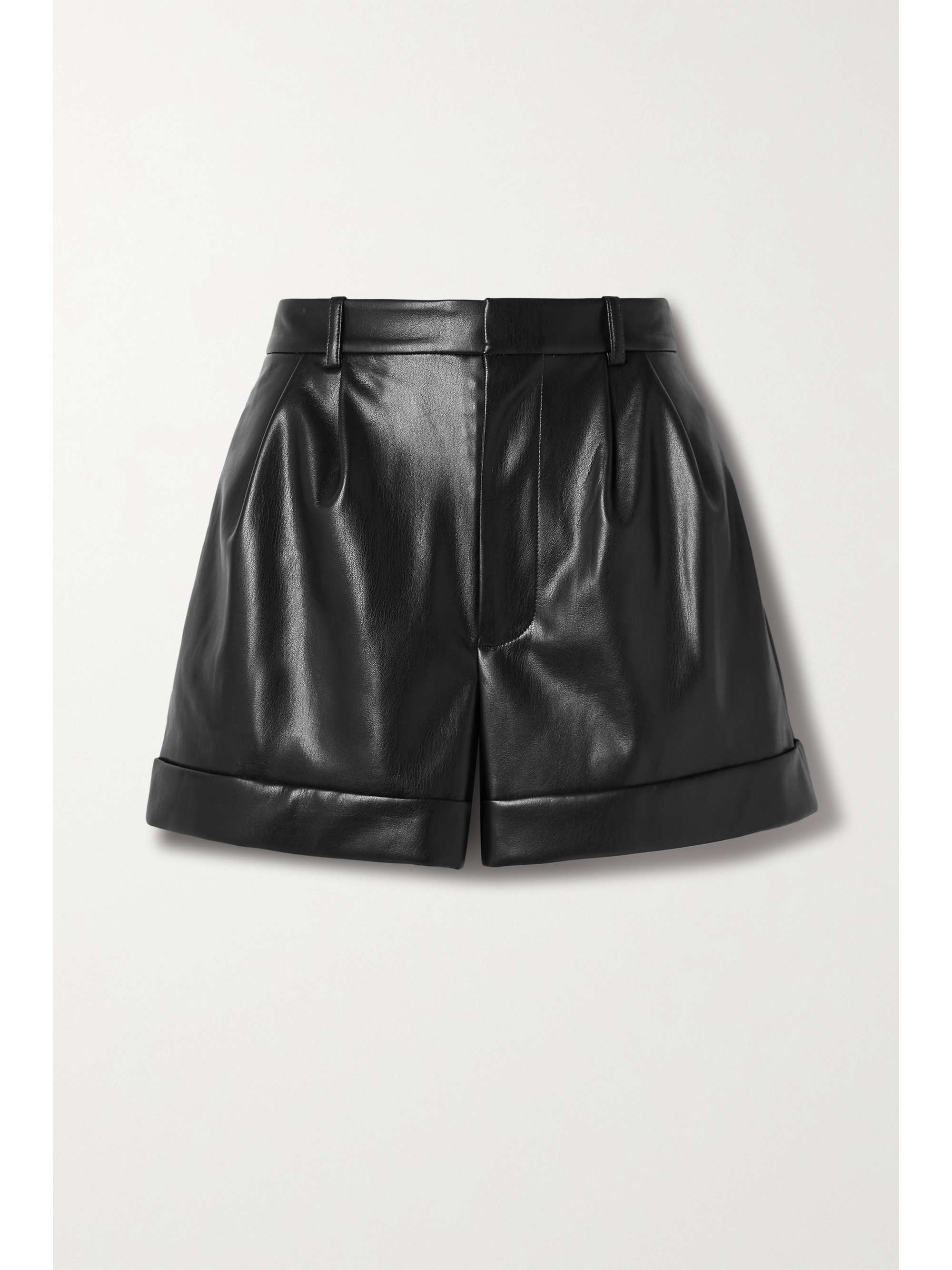Black Conry pleated vegan leather 
