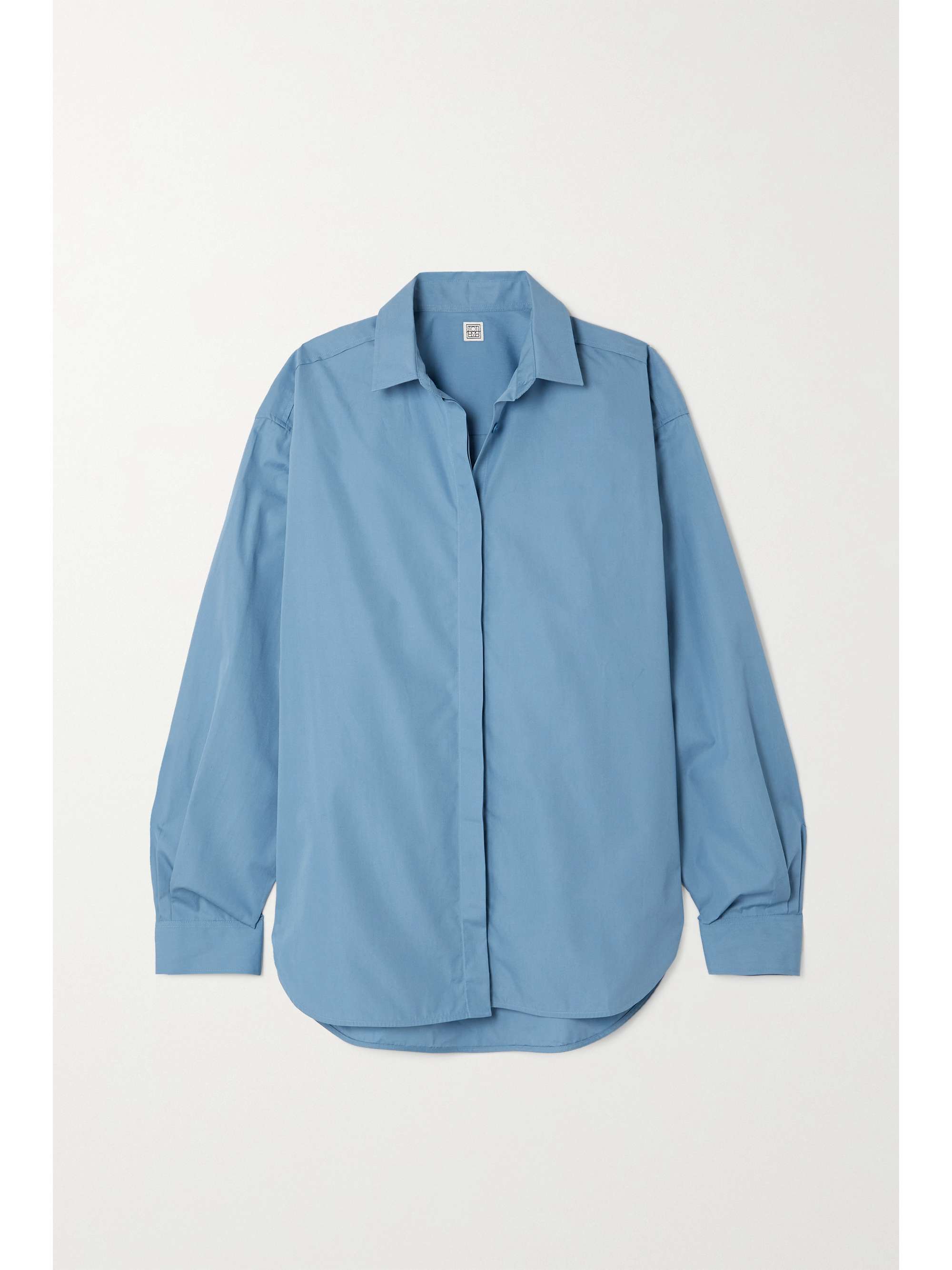 Blue Organic cotton-poplin shirt 