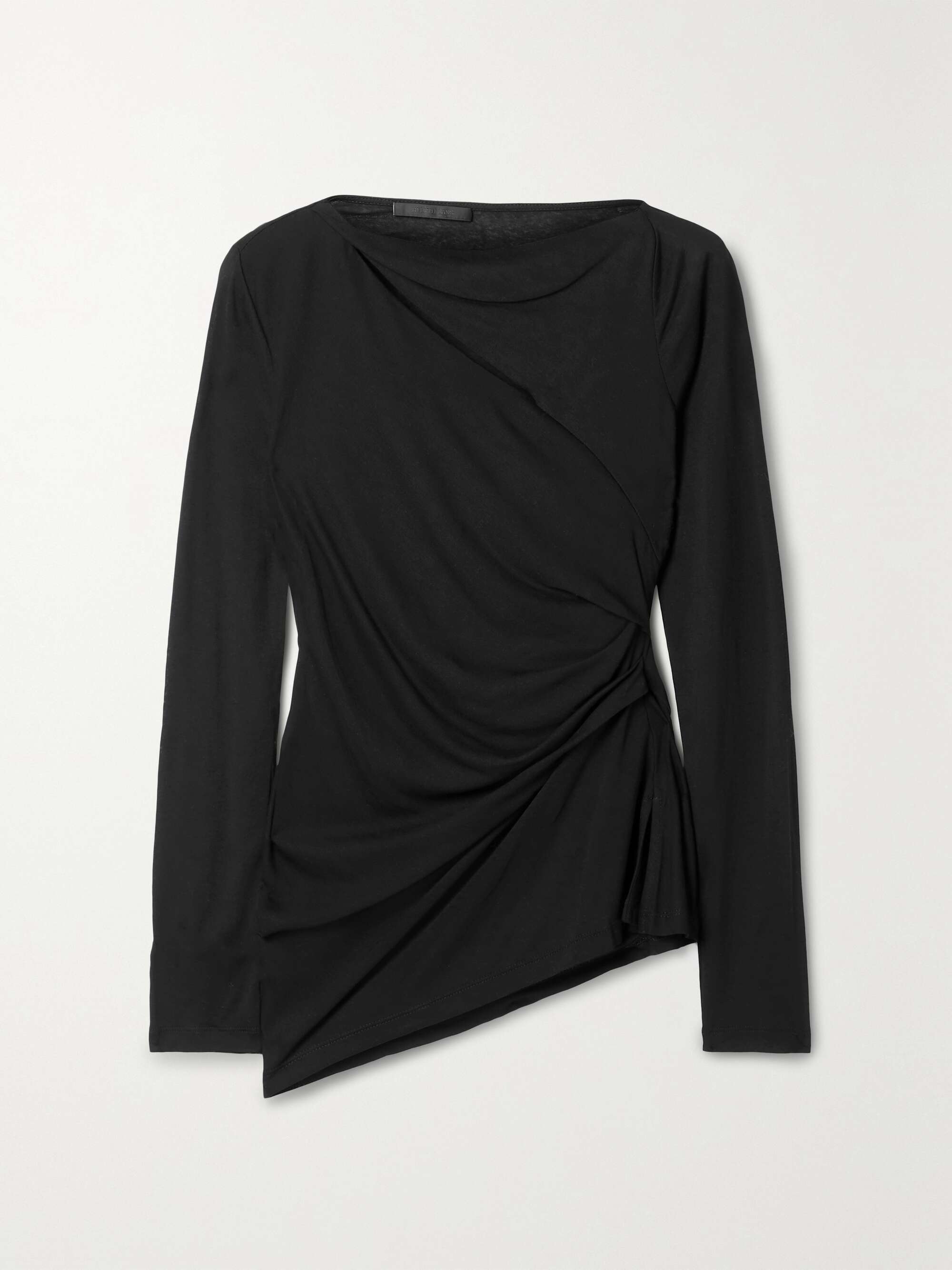 HELMUT LANG Scala cutout ruched jersey top | NET-A-PORTER