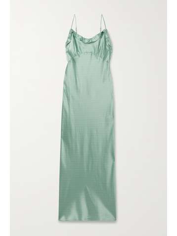 REFORMATION Aribella ruffled polka-dot silk-satin midi dress