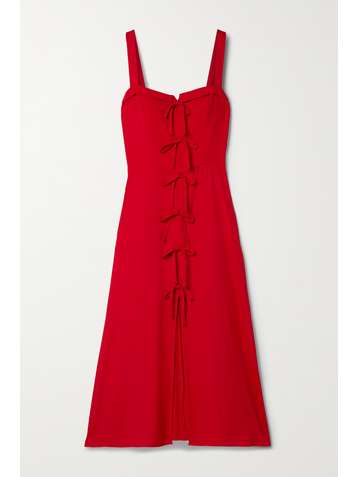 REFORMATION + NET SUSTAIN Eddie shirred crepe midi dress