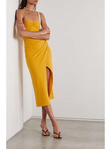 REFORMATION + NET SUSTAIN Formosa ribbed stretch-TENCEL Lyocell midi dress