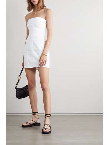 REFORMATION Madilyn strapless linen mini dress