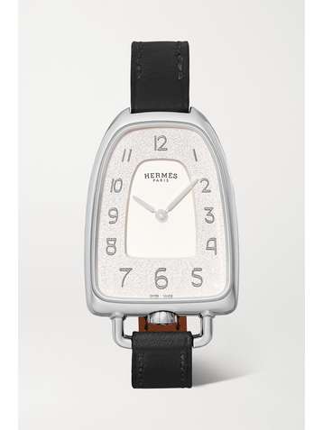 HERMÈS TIMEPIECES Galop d'Hermès 26mm medium stainless steel and leather watch