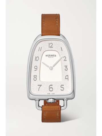 HERMÈS TIMEPIECES Galop d'Hermès 26mm medium stainless steel and leather watch