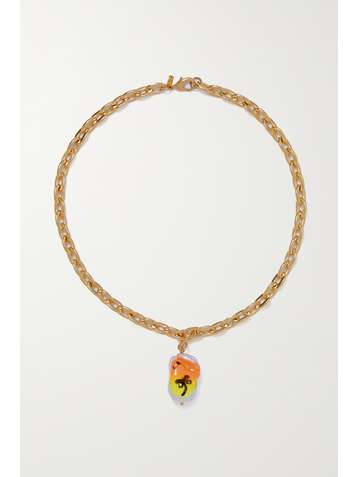 MARTHA CALVO Sunset Drive gold-plated pearl necklace