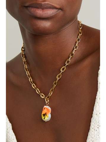 MARTHA CALVO Sunset Drive gold-plated pearl necklace