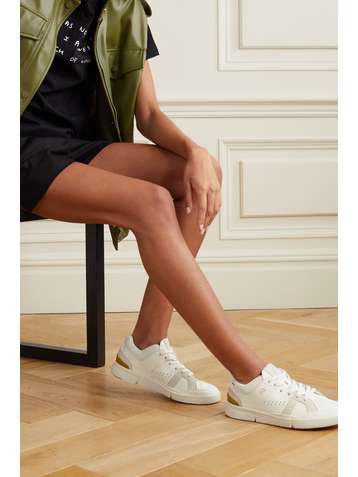 ON The Roger Clubhouse Sneakers aus Kunstleder, Velourslederimitat und Mesh