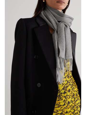 JOHNSTONS OF ELGIN Fringed cashmere scarf