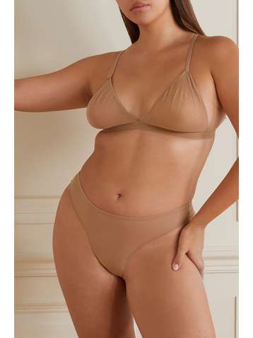 SKIMS Mesh Built Up Thong – Sienna – String aus Mesh