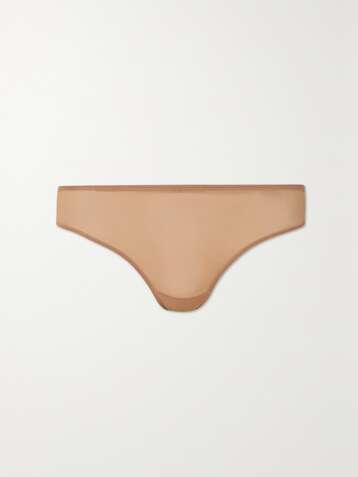 SKIMS Mesh Built Up Thong – Sienna – String aus Mesh
