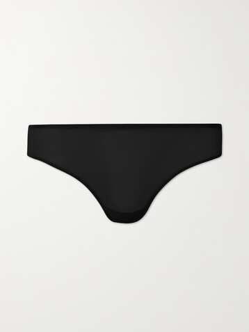 SKIMS Mesh Built Up Thong – Onyx – String aus Mesh