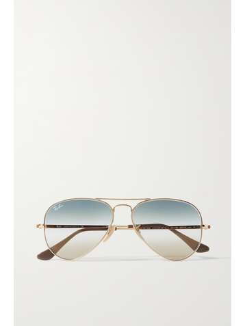 RAY-BAN Aviator-style gold-tone sunglasses