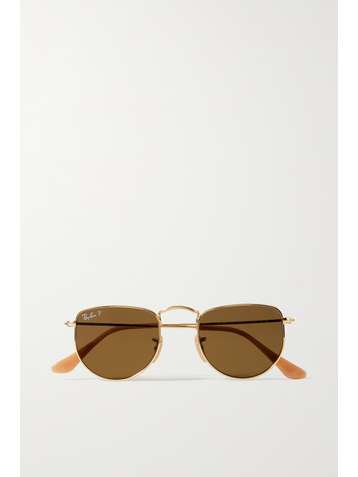RAY-BAN Elon round-frame gold-tone sunglasses