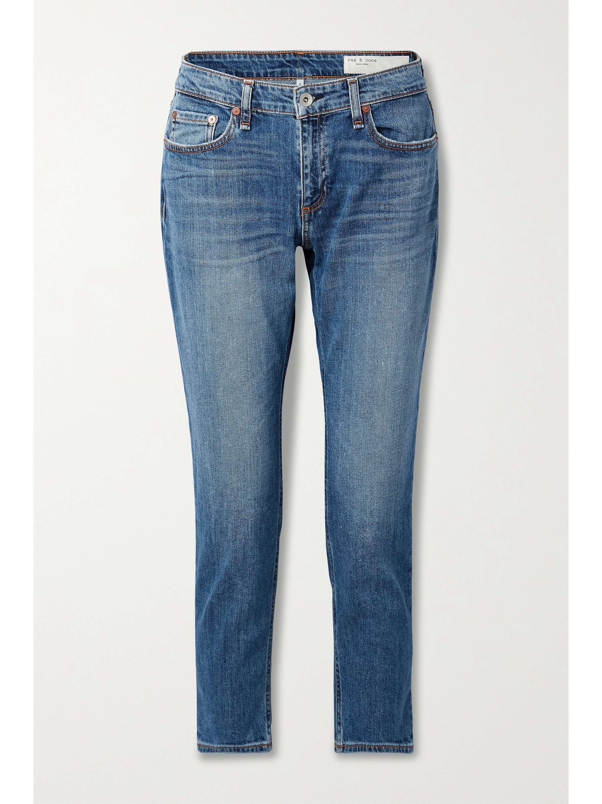 Mid denim Dre cropped low-rise slim 