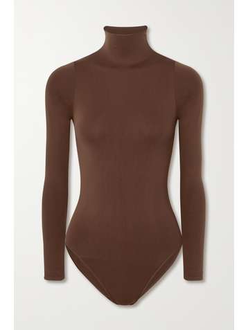 SKIMS Essential Mock Neck bodysuit - Smokey Quartz