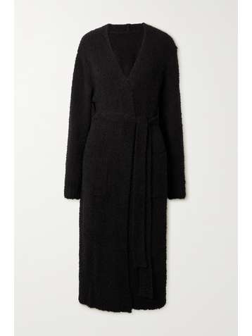 SKIMS Cozy Knit Robe – Onyx – Morgenmantel aus Bouclé