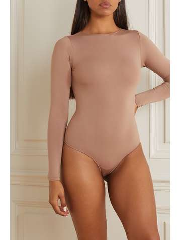 SKIMS Essential Crew Neck Thong bodysuit - Tiger's Eye
