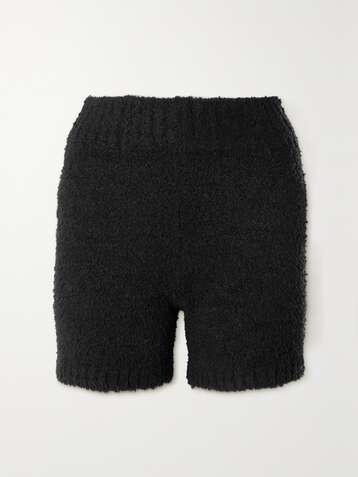 SKIMS Cozy Knit bouclé shorts - Onyx