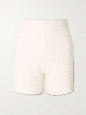 SKIMS Cozy Knit bouclé shorts - Bone