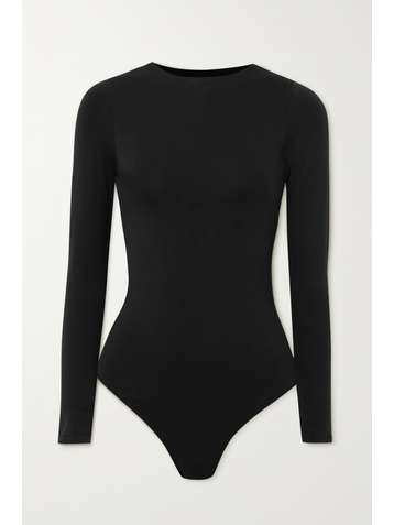 SKIMS Essential Crew Neck Thong bodysuit - Onyx