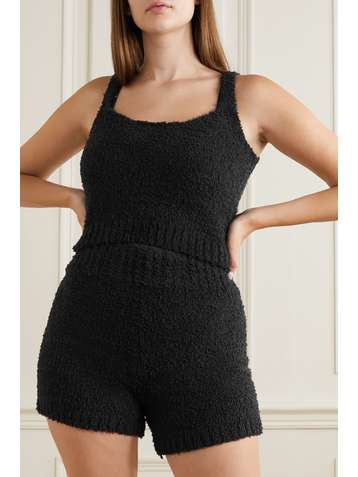SKIMS Cozy Knit bouclé tank - Onyx
