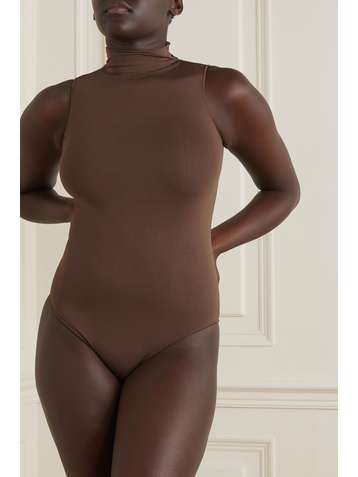 SKIMS Essential Mock Neck bodysuit - Smokey Quartz