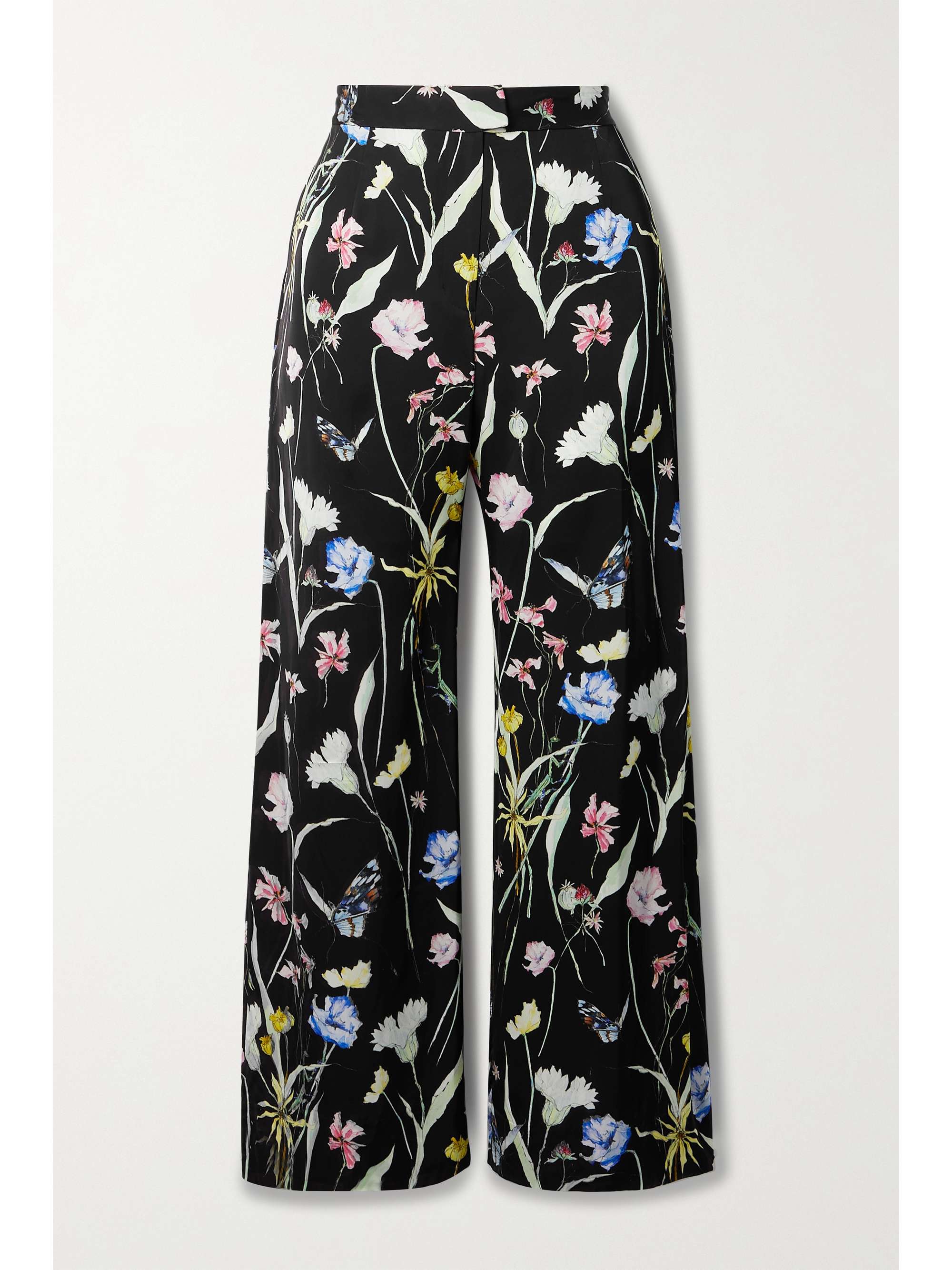 straight leg floral pants