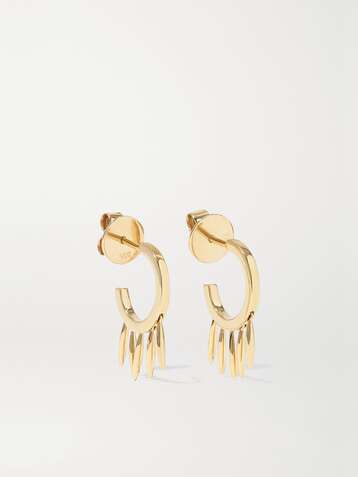 ILEANA MAKRI Grass Clipping 18-karat gold hoop earrings