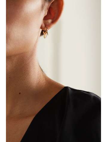 ILEANA MAKRI Grass Clipping 18-karat gold hoop earrings