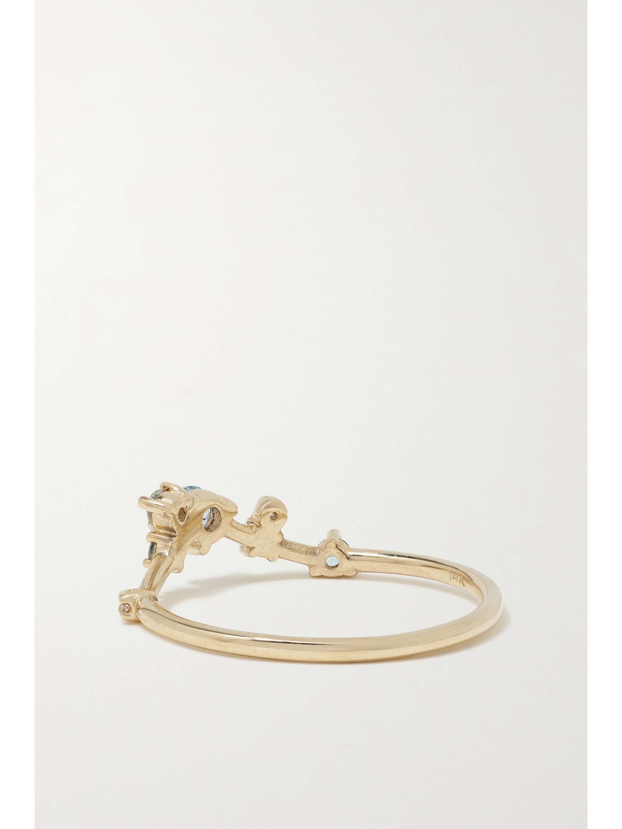 WWAKE Gold, sapphire and diamond ring