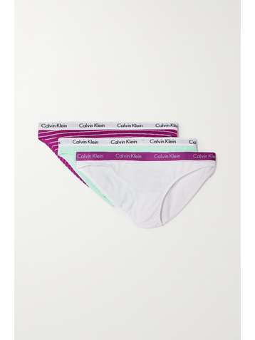 CALVIN KLEIN Lot de trois culottes en jersey de coton stretch Carousel