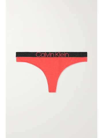 CALVIN KLEIN Stretch cotton-blend jersey thong