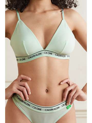 CALVIN KLEIN Soutien-gorge triangle à bonnets souples en jersey stretch recyclé à finitions en jacquard CK One - NET SUSTAIN