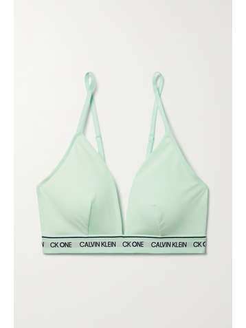 CALVIN KLEIN Soutien-gorge triangle à bonnets souples en jersey stretch recyclé à finitions en jacquard CK One - NET SUSTAIN