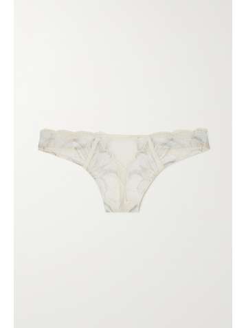 CALVIN KLEIN String en tulle à finitions en dentelle Amarylis