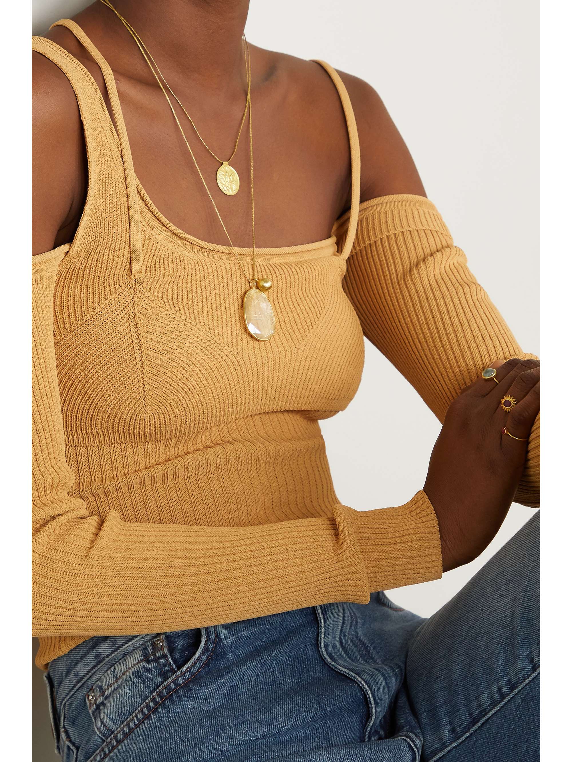 PIPPA SMALL 18-karat gold quartz necklace