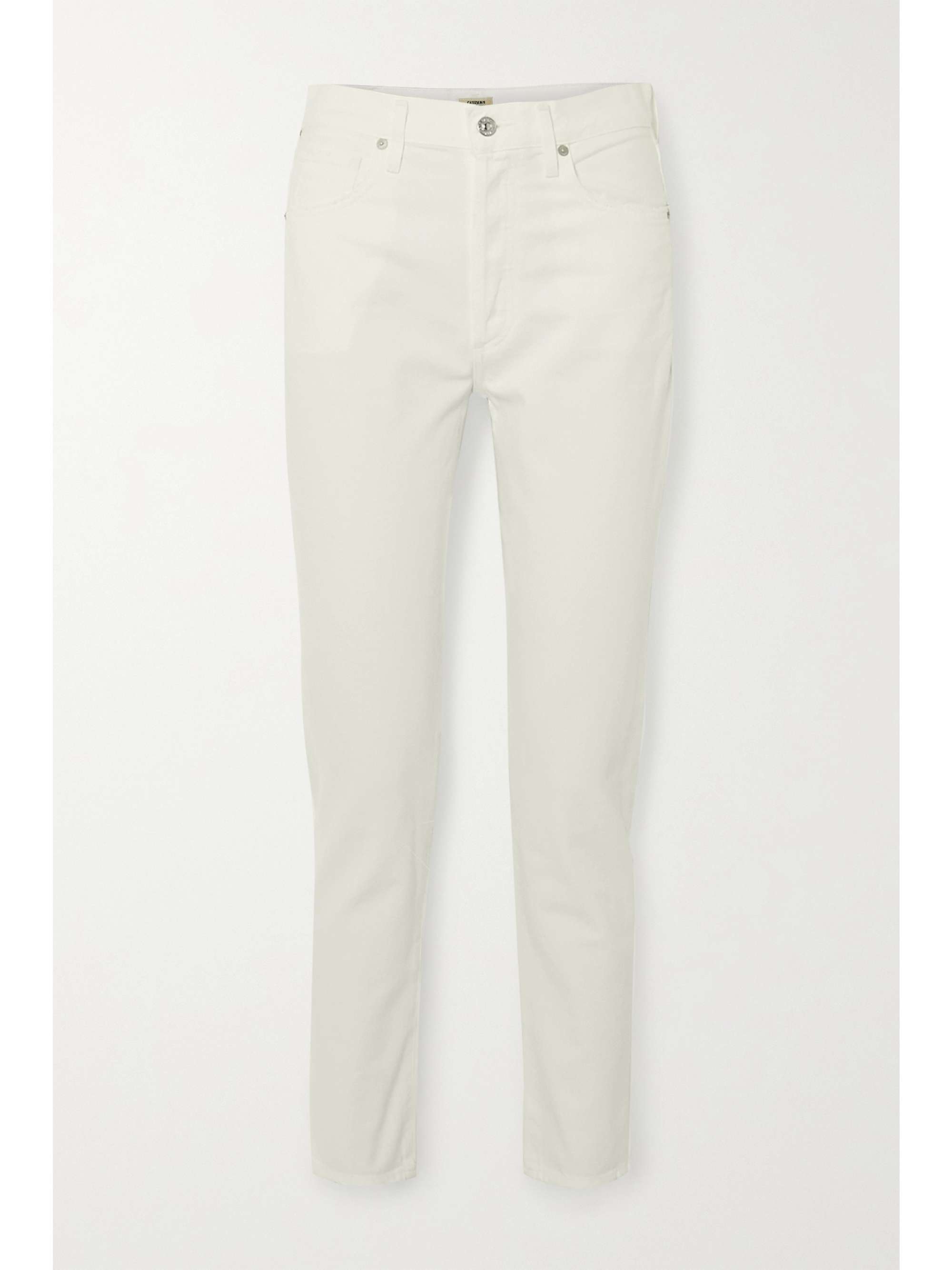 White Liya high-rise straight-leg jeans 